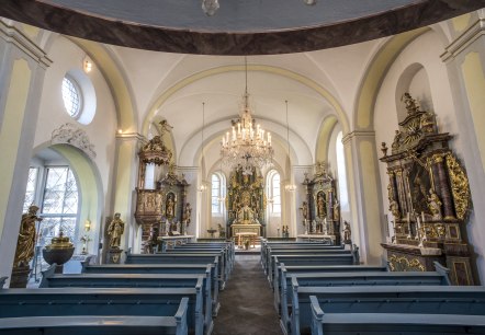 Barockkirche Saffig Innenraum, © Kappest/Vulkanregion Laacher See Barockkirche Saffig Innenraum, © Kappest/Vulkanregion Laacher See