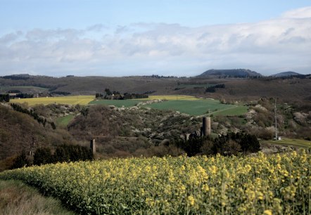 Blick auf die beiden Monreal Burgen, © Foto: Laura Rinneburger, Quelle: Touristik-Büro Vordereifel Blick auf die beiden Monreal Burgen, © Foto: Laura Rinneburger, Quelle: Touristik-Büro Vordereifel
