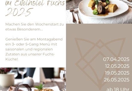 Genießermontage im Eifelhotel Fuchs in Boos, © Eifelhotel Fuchs Genießermontage im Eifelhotel Fuchs in Boos, © Eifelhotel Fuchs
