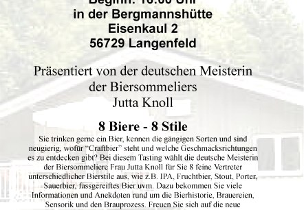 Plakat Biertasting, © Bergmannshütte/ Michael Schomisch Plakat Biertasting, © Bergmannshütte/ Michael Schomisch