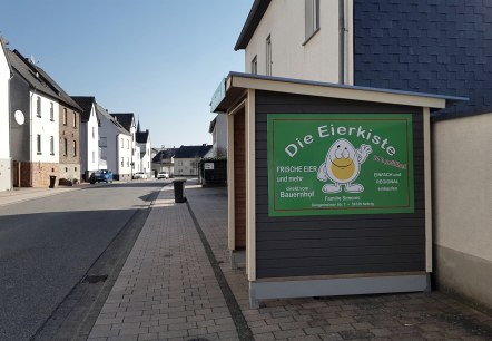 Die Eierkiste in der Düngenheimer Straße, © Foto: Svenja Schulze-Entrup, Quelle: Touristik-Büro Vordereifel Die Eierkiste in der Düngenheimer Straße, © Foto: Svenja Schulze-Entrup, Quelle: Touristik-Büro Vordereifel