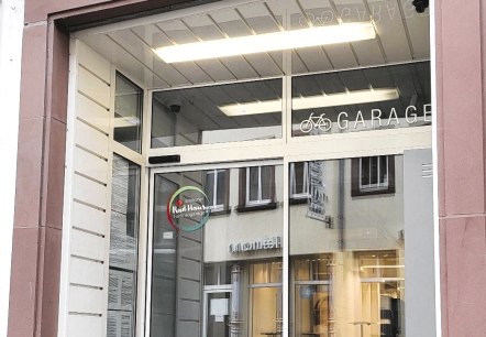 Eingang Fahrradgarage Wittlicher "RadHaus", © Tourist-Information Wittlich Stadt & Land Eingang Fahrradgarage Wittlicher "RadHaus", © Tourist-Information Wittlich Stadt & Land