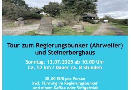 Tour zum Regierungsbunker/Steinerberghaus, © Tourist-Information Hocheifel-Nürburgring, Christian Schöfferle / E-Biken mit Leidenschaft Tour zum Regierungsbunker/Steinerberghaus, © Tourist-Information Hocheifel-Nürburgring, Christian Schöfferle / E-Biken mit Leidenschaft