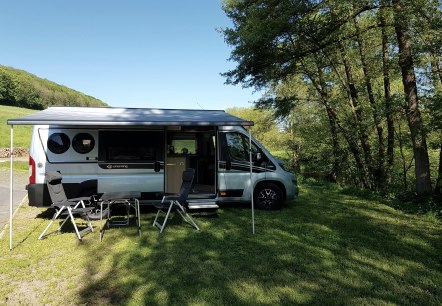 Wohmobilstellplatz in Enzen an der Enz, © Karin Elsen Wohmobilstellplatz in Enzen an der Enz, © Karin Elsen