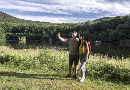 Selfie am Kufter Waldsee, © Kappest/Vulkanregion Laacher See Selfie am Kufter Waldsee, © Kappest/Vulkanregion Laacher See