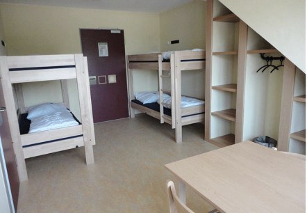 Exemple de chambre à plusieurs lits, © Jugendhof Finkenberg & Nordeifel Tourismus GmbH Exemple de chambre à plusieurs lits, © Jugendhof Finkenberg & Nordeifel Tourismus GmbH