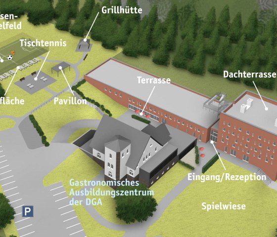 Plan de situation Auberge de Jeunesse Nideggen, © Jugendherberge Nideggen L. Dahmen