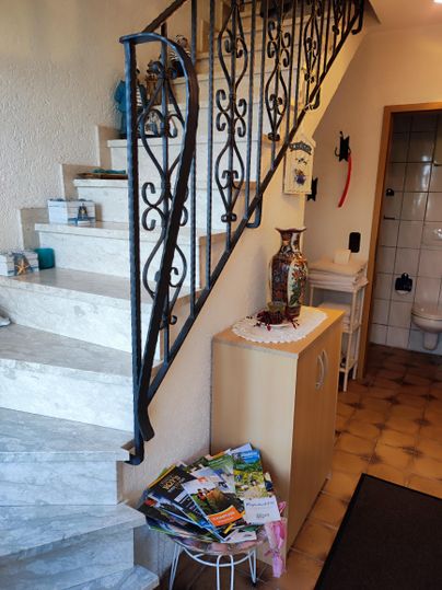 Information brochures about hiking trails like the Dream Paths and Dream Paths for Children, as well as attractions in the area, are available in the hallway.