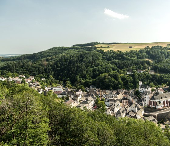 Uitzicht op Neuerburg op het Enz-fietspad, © Eifel Tourismus GmbH, D. Ketz