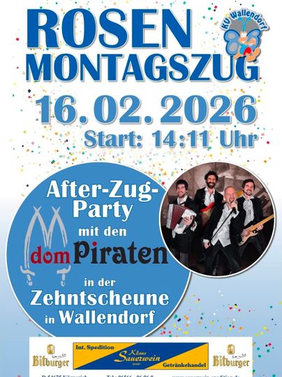 Une annonce colorée pour les dates d'événements avec le titre "FOOSICHT chez KV Schmetterling". Les dates des événements sont affichées en caractères clairs sur un fond bleu éclatant.