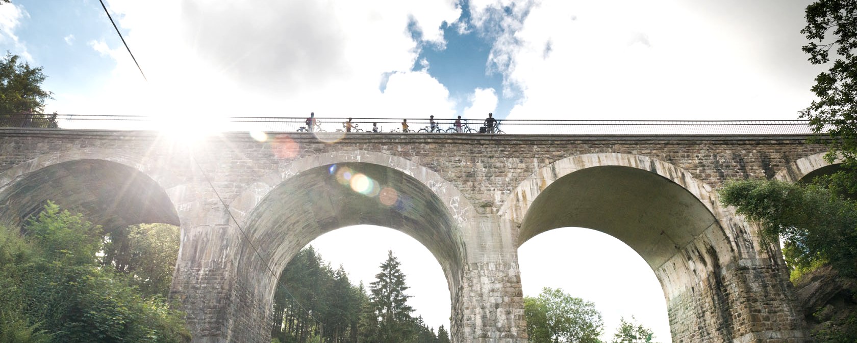 La Vennbahn passe par le viaduc de Reichenstein près de Kornelimünster, © vennbahn.eu