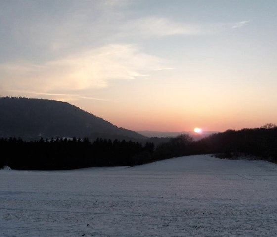 Winterwandeling, uitzicht op Hochsimmer