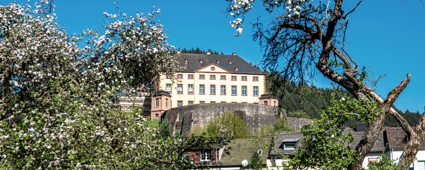 Schloss Malberg im Frühling, © Tourist-Information Bitburger Land