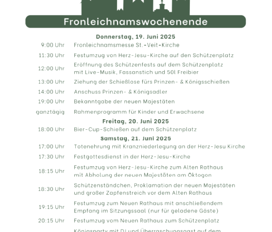 Programm Schützenfest, © St. Seb. Schützengesellschaft 1280 Mayen e.V.