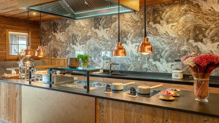 Showküche im Frühstücksraum