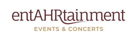A logo from entAHRtainment, which specializes in events and concerts. The lettering is elegantly and clearly designed.