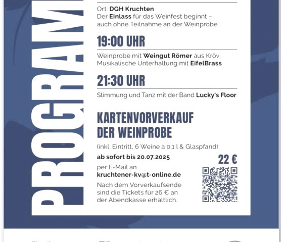 Programm Coq au vin, © KV Kruchten/facebook