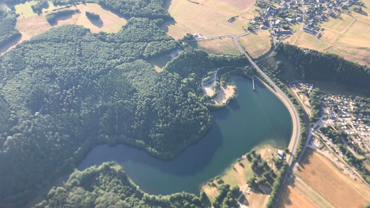 Le lac Freilinger vu du ciel