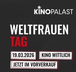 A movie preview for the title "As If It Were Easy" is being shown. The event takes place on March 29, 2026, at the Wittlich cinema, with Cindy Klink as a guest.