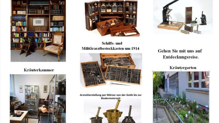 Une exposition impressionnante d'objets et de pièces historiques, y compris une bibliothèque, une ancienne pharmacie et une salle des herbes. Découvrez l'histoire de la fabrication des médicaments et la diversité du jardin d'herbes.