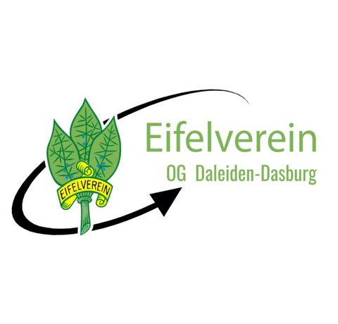 A logo of the Eifel Association with green leaves and an inscription. It represents the local group Daleiden-Dasburg.