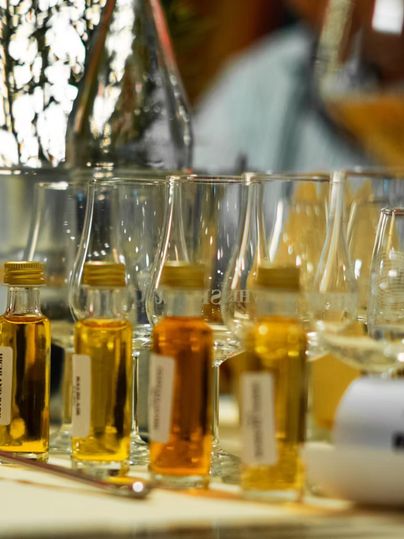 Ein Veranstaltungsplakat für eine Whisky- und Rum-Verkostung. Das Event findet am 7. November 2026 statt und bietet exklusive Spirituosen sowie Live-Musik.