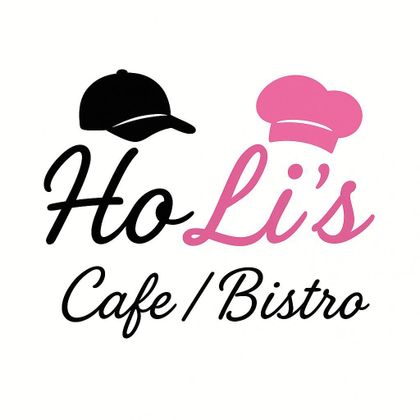 Drei Wanderer gehen einen grünen Weg entlang unter einem klaren blauen Himmel. An einem Wegweiser steht ein Hinweis zu den Wanderwegen.