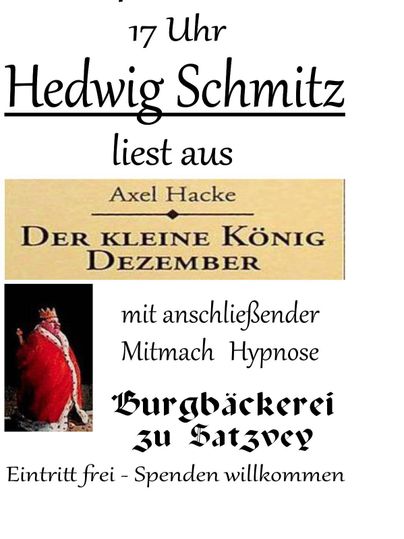 Poster for the reading