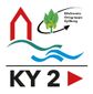 Logo van de Eifelverein Kyllburg met gestileerd huis, rivier en het opschrift KY2.