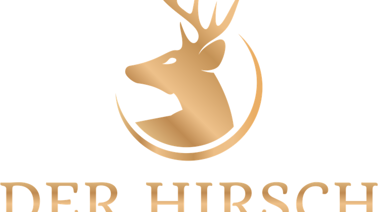 Un logo élégant avec une tête de cerf stylisée en tons dorés. En dessous se trouve « L'HÔTEL·APPARTEMENT LE CERF » en caractères clairs.