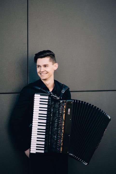 Young man with accordion