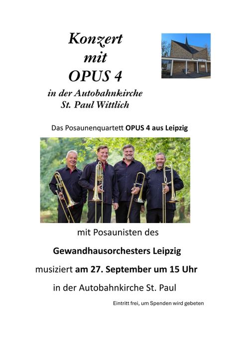 Ein Plakat für eine Lesung in der Autobahn- und Radwegekirche St. Paul. Die Veranstaltung findet am 6. Juni um 19 Uhr mit Pater Stephan Senge statt.