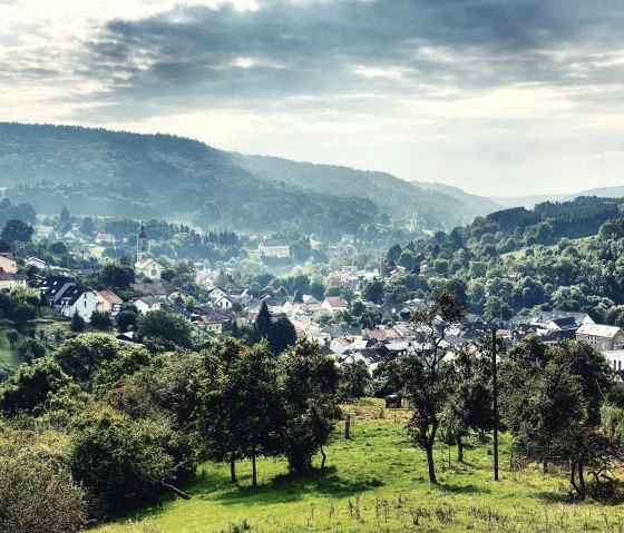 Vue sur Bollendorf depuis la colonne de Marie, © Felsenland Südeifel Tourismus GmbH / AC Krebs