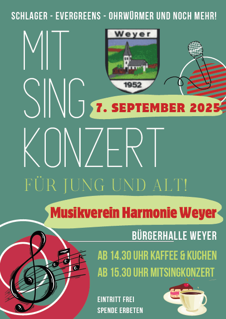 Poster for the sing-along concert