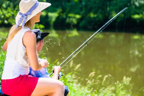 Angler am Weiher