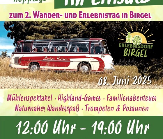 Plakat-Oldtimerbus, © www.erlebnisdorf-birgel.de, Heike Spohr