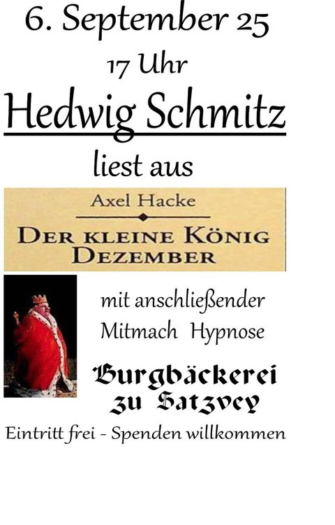 Poster for the reading