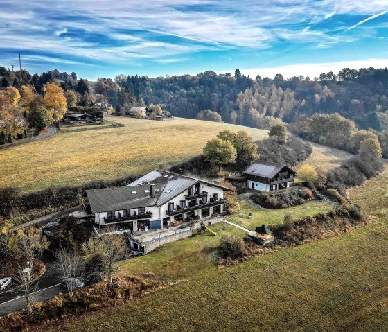 Vue aérienne de la maison de campagne Müllenborn, © Landhaus Müllenborn