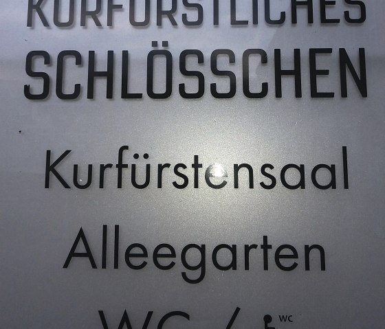 WC im Kurfürstlichen Schlößchen_Schild, © GesundLand Vulkaneifel