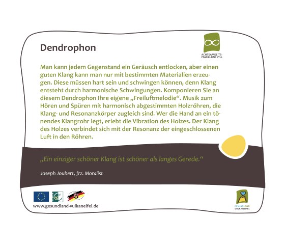 Tafel  "Dendrophon", © GesundLand Vulkaneifel GmbH