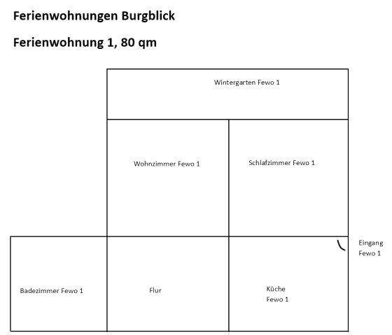 Plan de l'appartement 1, Maison Burgblick, Virneburg