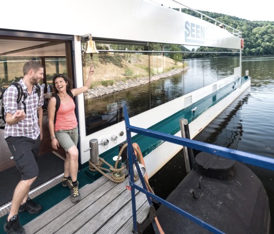 De wandeling over de Waterlandroute kan worden gecombineerd met een boottocht, © Eifel Tourismus GmbH/D. Ketz