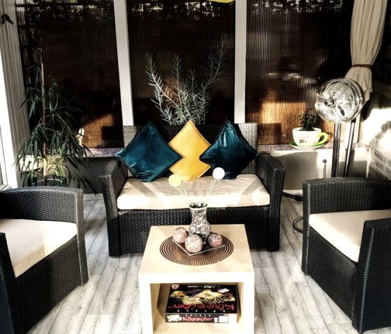 cozy, modern terrace