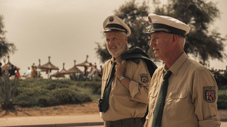 Two amateur actors as police officers
