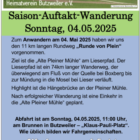 Hiking, © Heimatverein Butzweiler e.V.