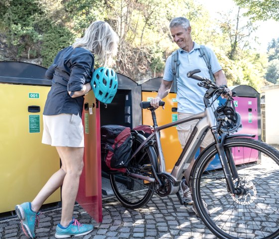 Heckenlandroute Fahrradboxen am Burgau Monschau © Eifel Tourismus GmbH, DennisStratmann, © Eifel Tourismus GmbH, Dennis Stratmann
