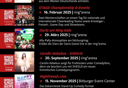 Plakat Events, © Nürburgring 1927 GmbH & Co KG