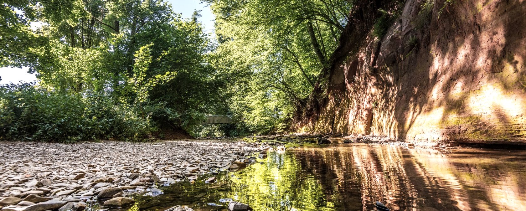 Vue sur la paroi de grès bigarré Roter Puhl, © Eifel Tourismus GmbH, D. Ketz