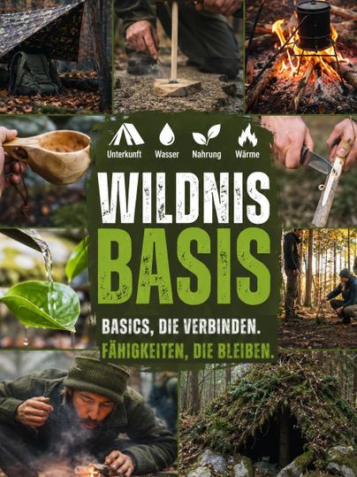 A collection of outdoor activities that demonstrate survival skills. The focus is on gathering water, preparing food, and building shelters.