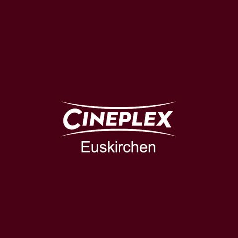 Un logo simple de Cineplex Euskirchen. Il montre le nom sur un fond bordeaux.